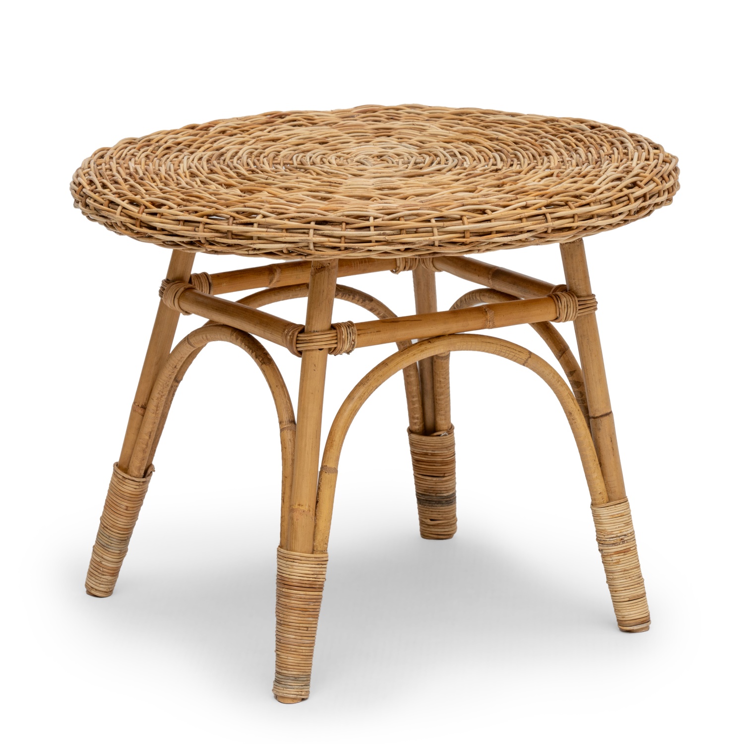 Vindö Rattantisch rund, Loungetisch aus Naturrattan