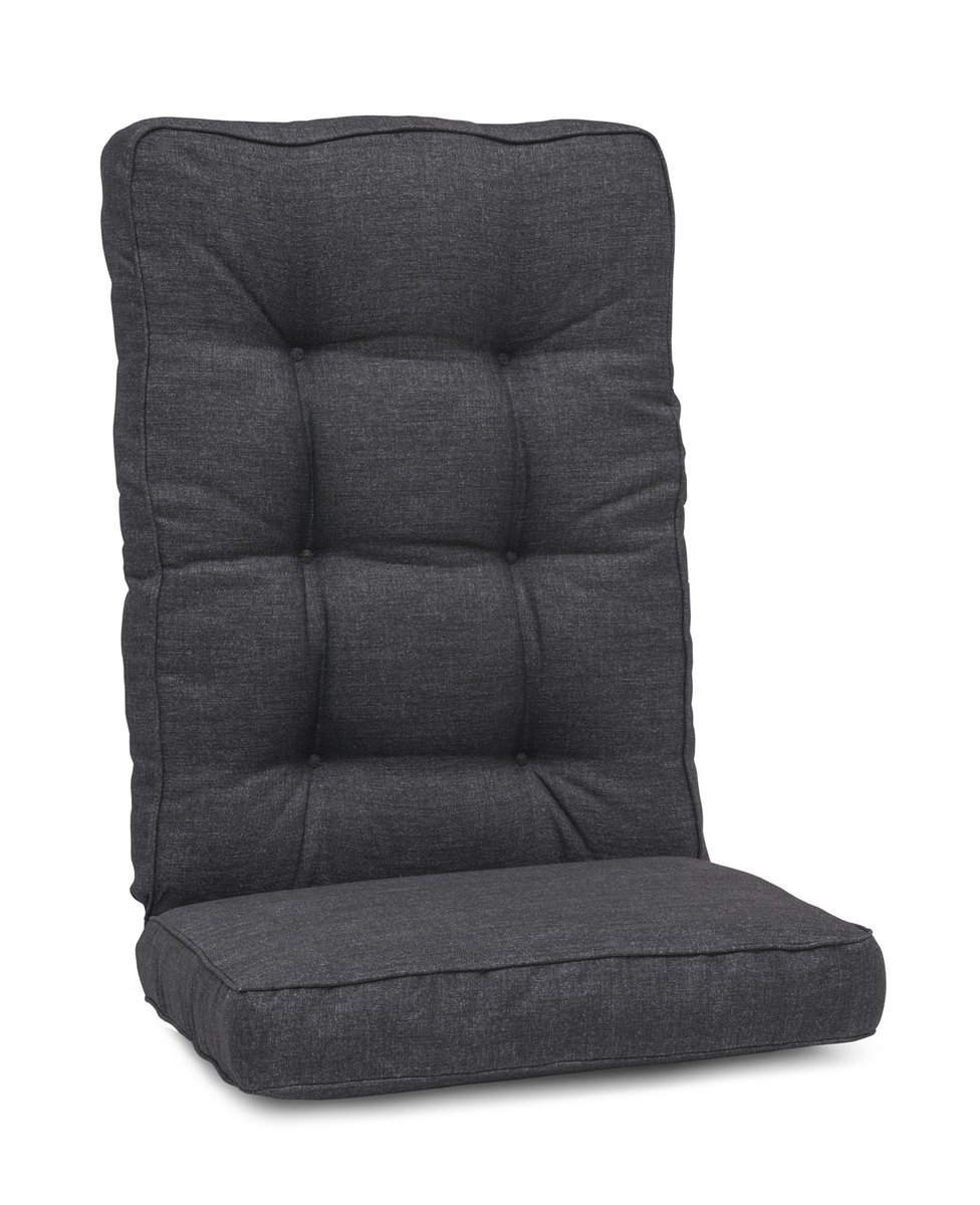 Texas 90 Polsterauflage Sitz/Rücken hoch 127x56x11 cm, schwarz-meliert