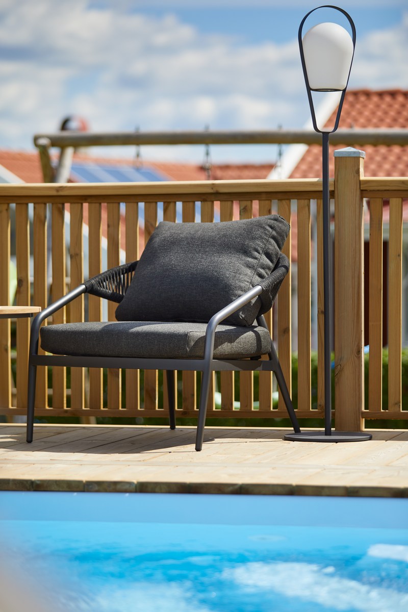 Ekeryd Loungesessel Alu charcoal inkl. Polsterkissen