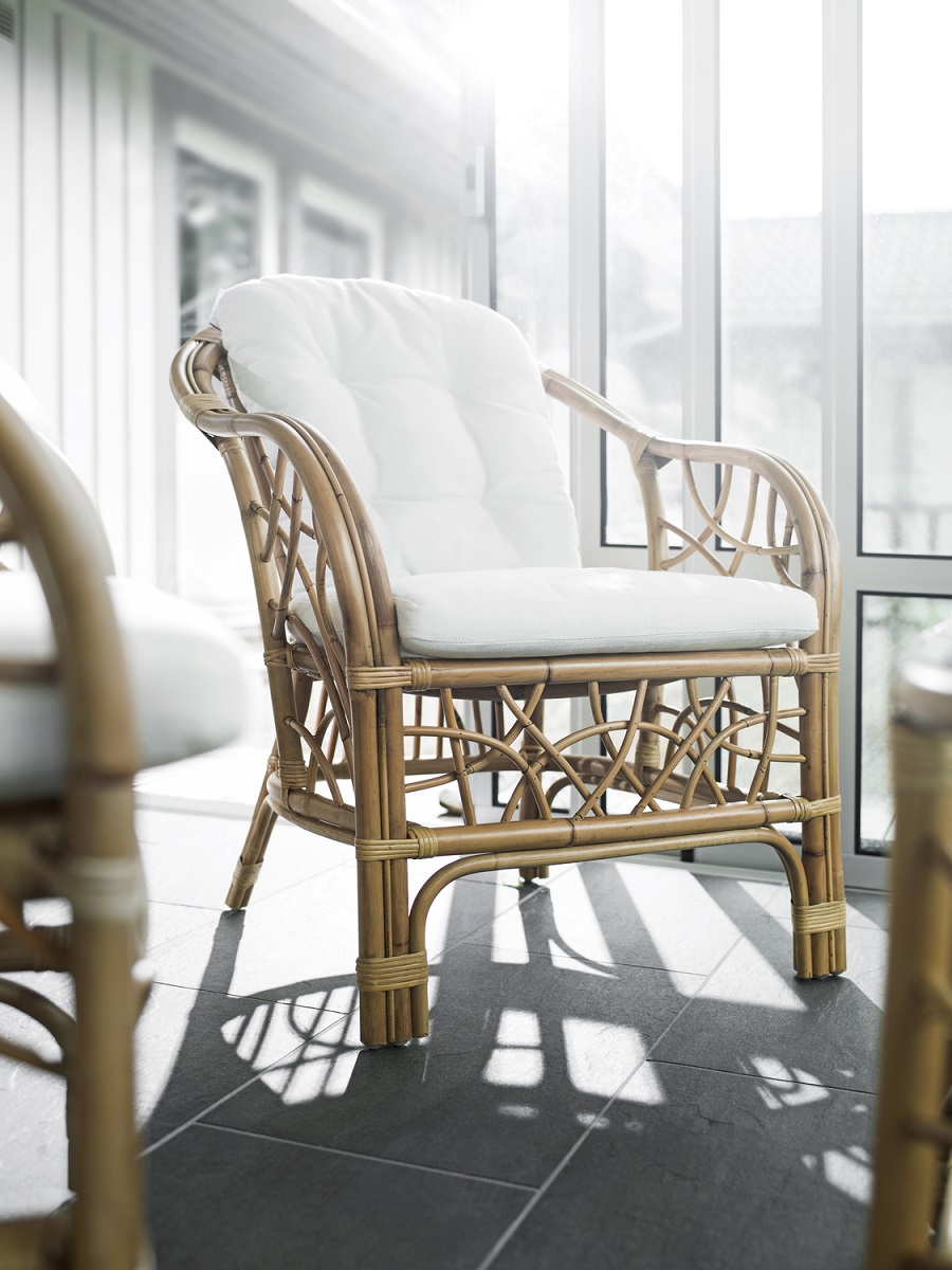 Fårö Sofa-Set aus natürlichem Rattan, inkl. Polstern