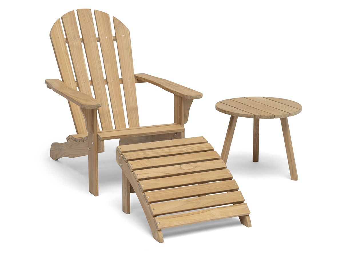 Tennessee Deckchair, Teak-Liegestuhl inkl. Fußteil von Hillerstorp