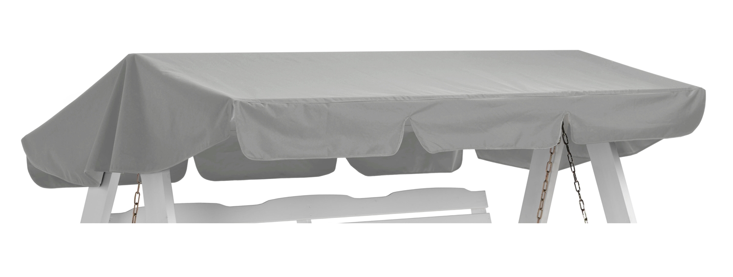 Dach für Hollywoodschaukel, Himmel / Sonnendach 191 x 132 cm grau, Polyester