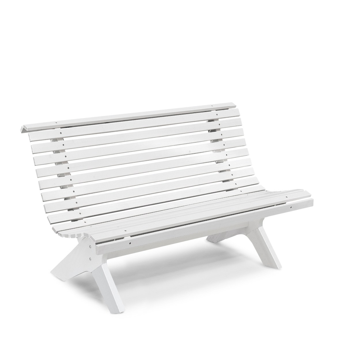 Lund Gartenbank 139x77x87 cm, FSC-Kiefernholz weiß