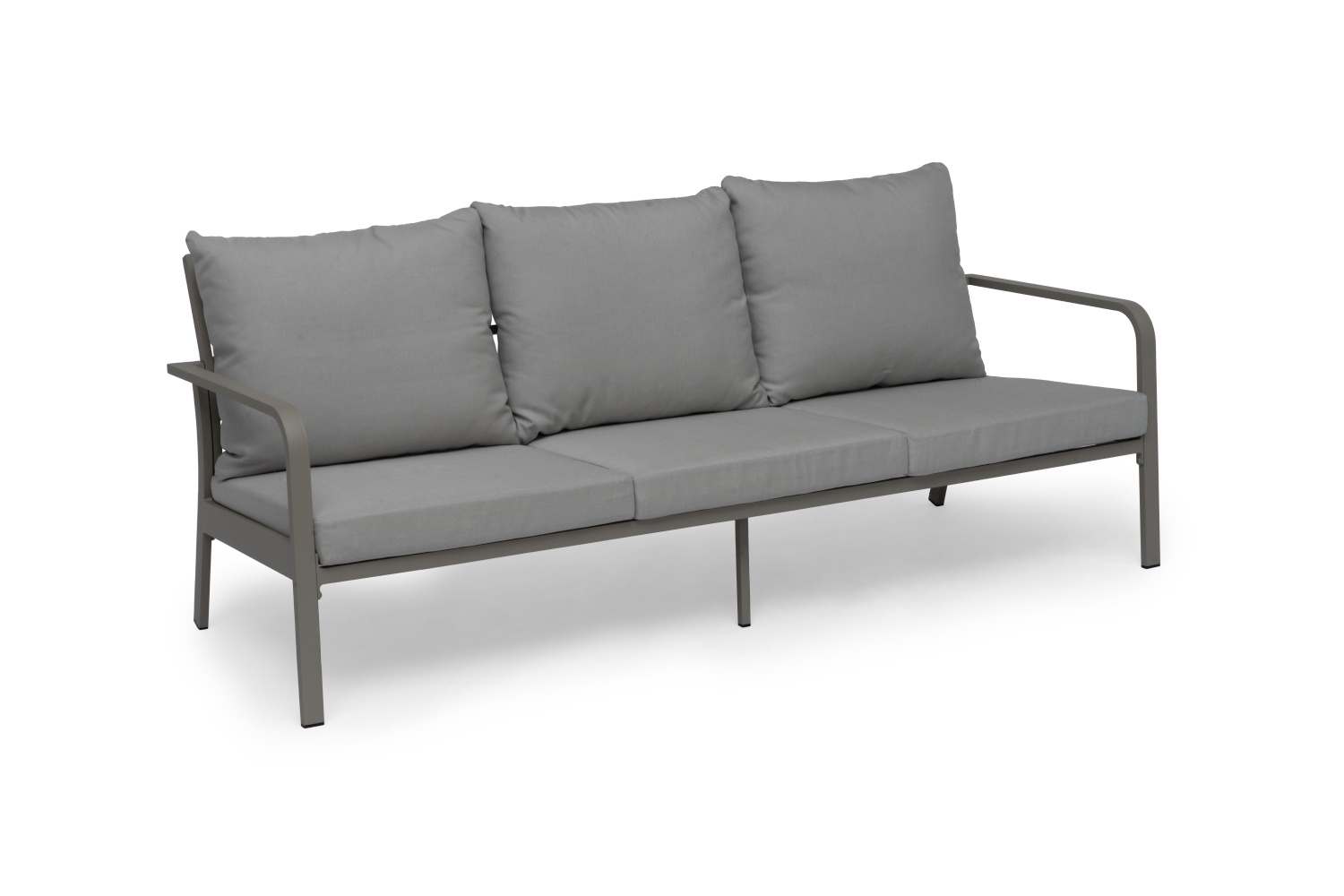 Hånger 3-Sitzer Sofa Alu sand inkl. Olefin-Kissen federgrau