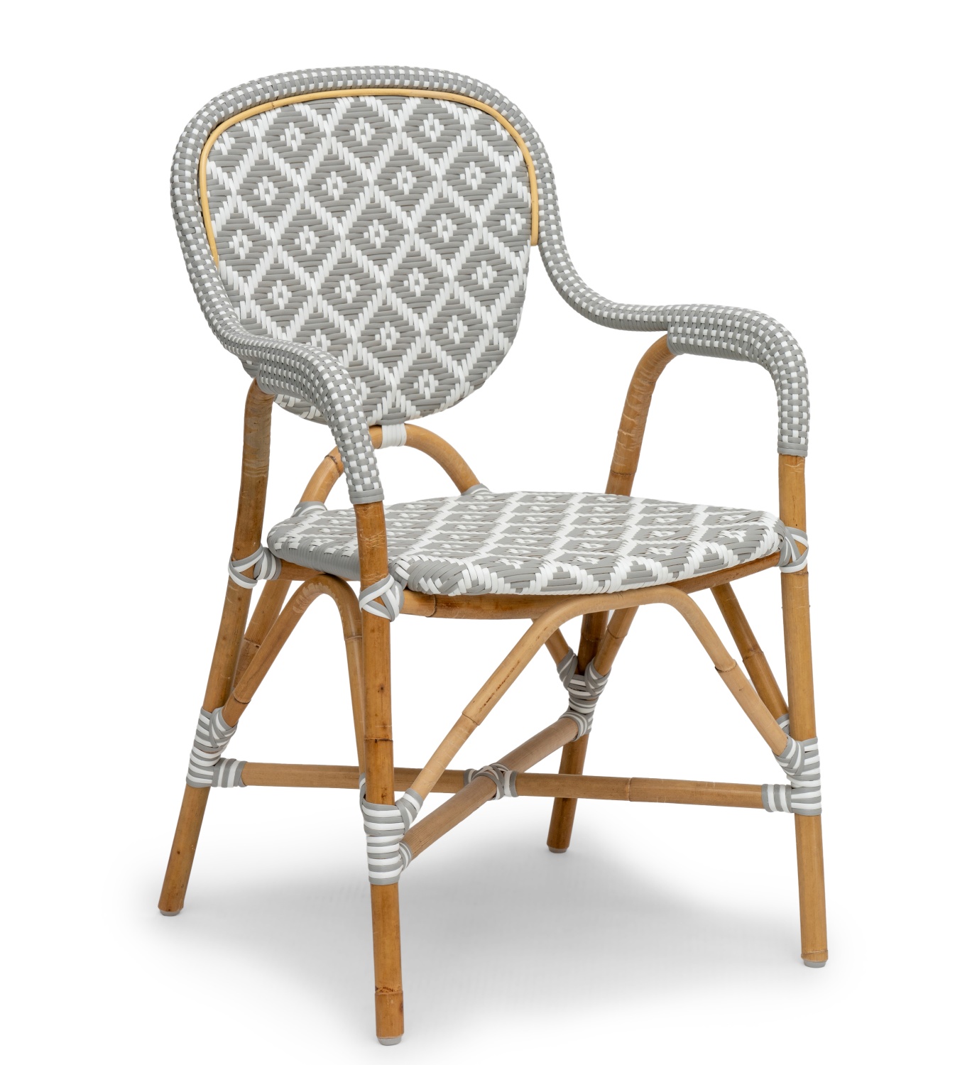 Holmenäs 2-er Set Caféhaussessel, Rattan-Armlehnstühle natur