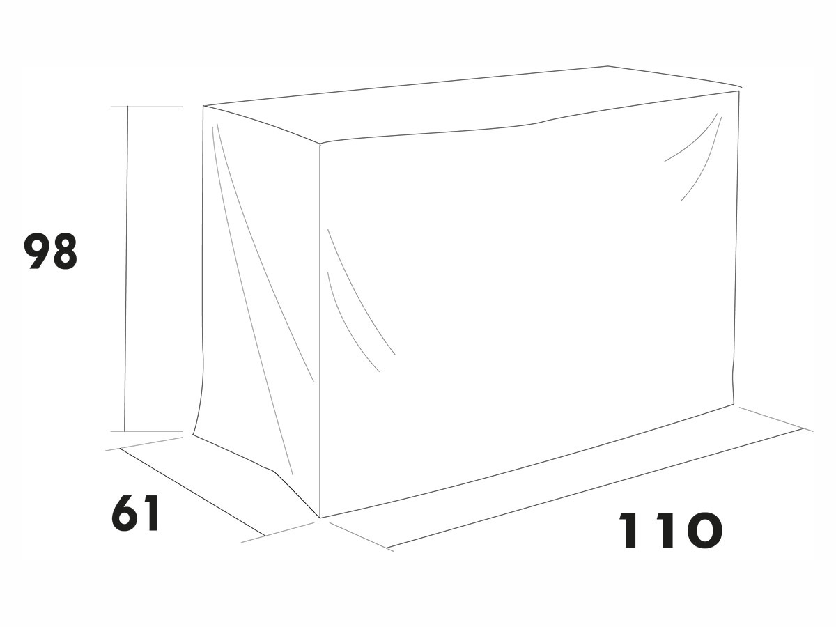 Schutzhülle grau für Läckö Outdoorküche, 110x61x98 cm, Hillerstorp