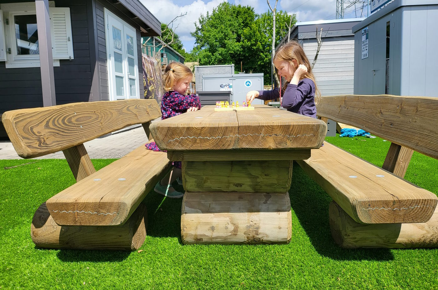 Kindertisch FELDBERG rustikaler Holztisch, Länge 2m, Douglasie natur