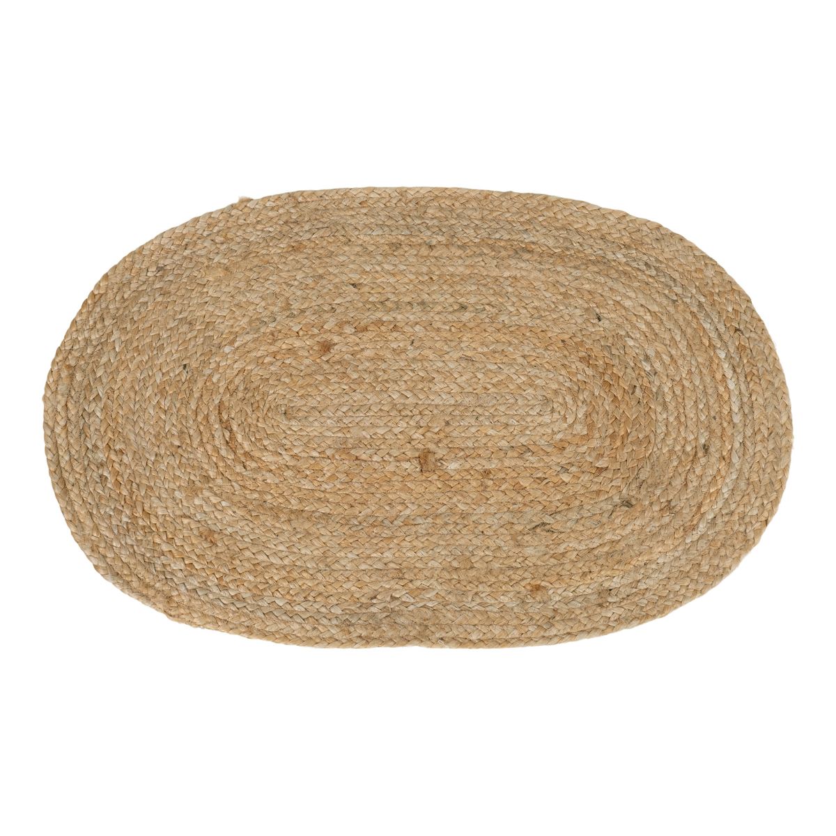 Bombay Teppich/Türmatte 50x80 cm oval, Jute natur