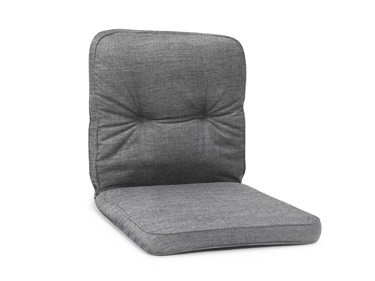 Milano 97 Sesselauflage Sitz/Rücken 50x96x8 cm kastengenäht, grau-meliert