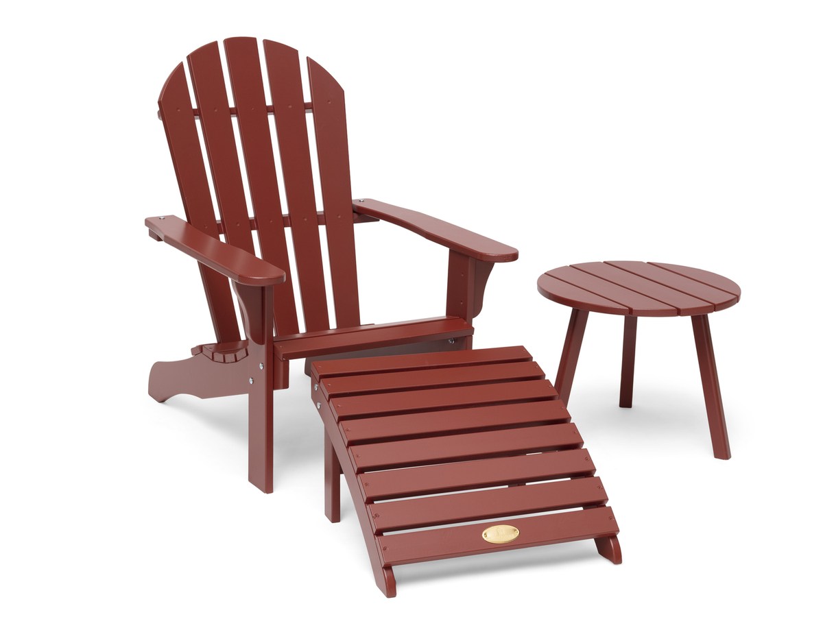 Tennessee Beistelltisch rund Ø 50 cm, Kiefernholz rot