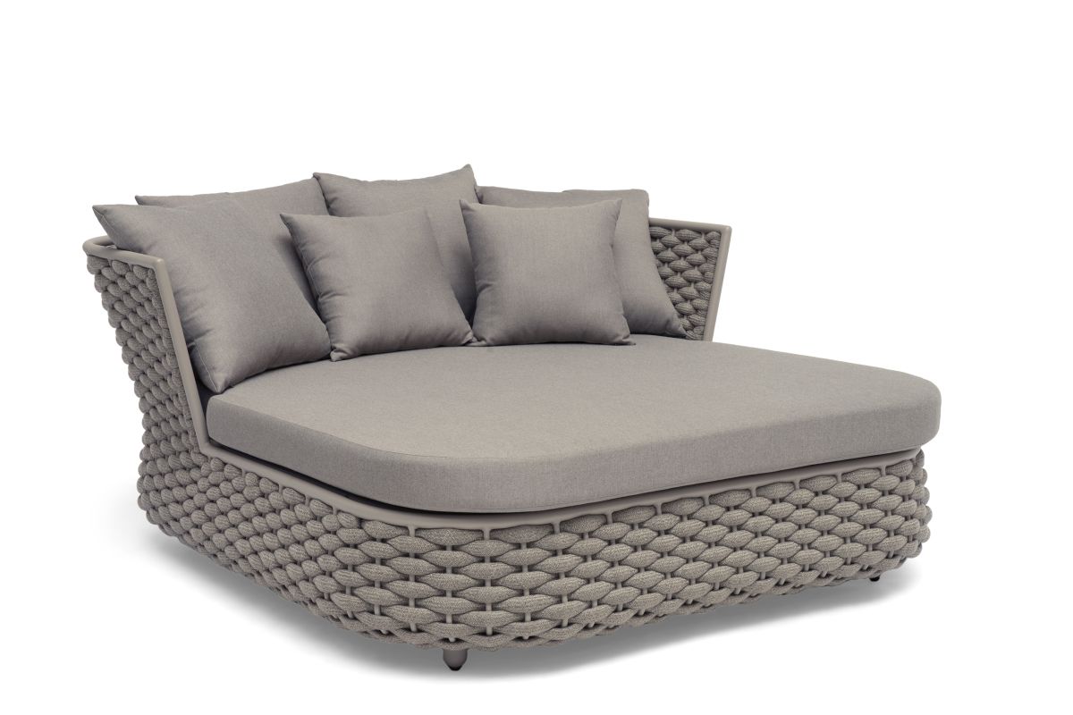 Fjordholmen Daybed / Tagesbett taupe mit Kissen und Hülle, Hillerstorp