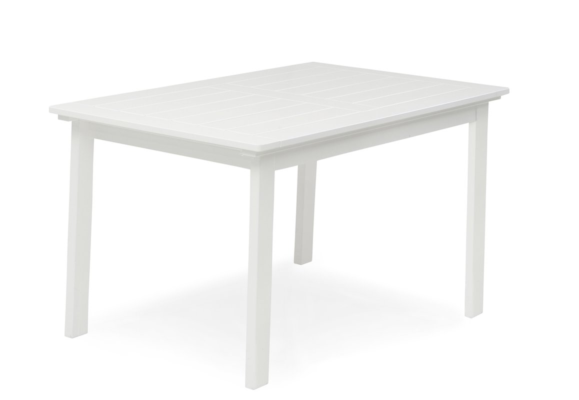 Läckö Gartentisch 135x80 cm, Esstisch aus weißem Kiefernholz