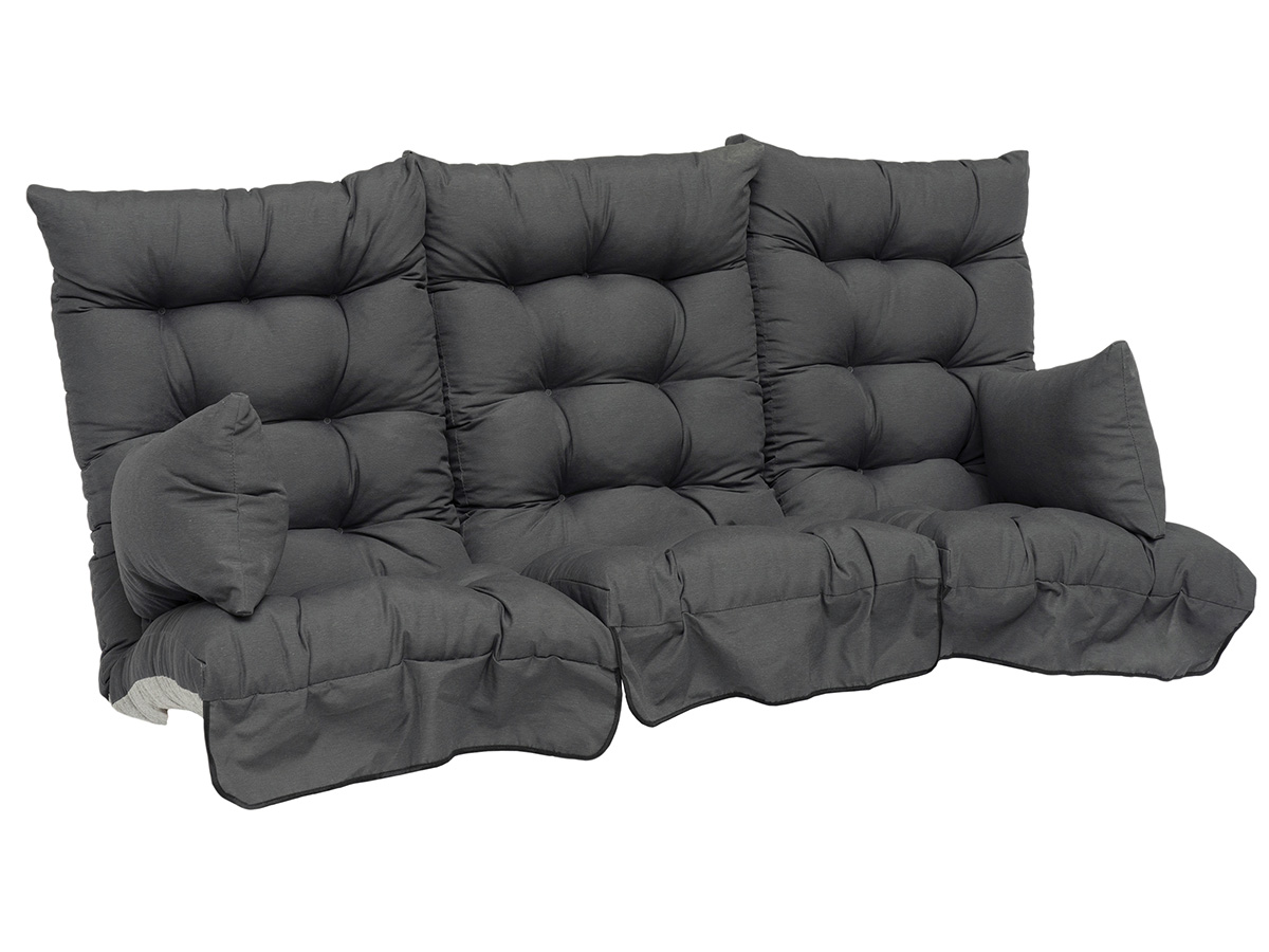 Kissen-Set 78 für Dalom Hollywoodschaukel, 174x128x10 cm Panama schwarz