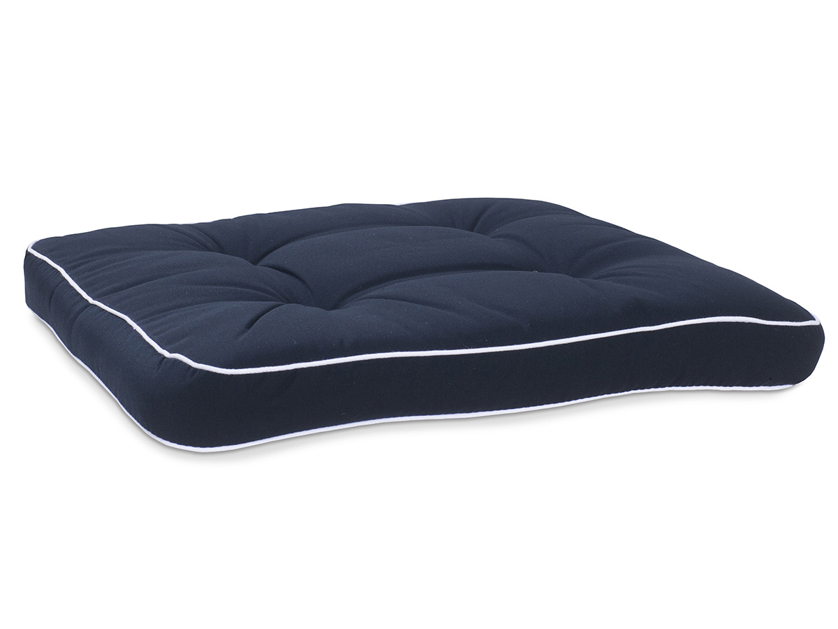 Sitzkissen 85, 49x53x8 cm marine mit weißem Keder (Dralon), Hillerstorp