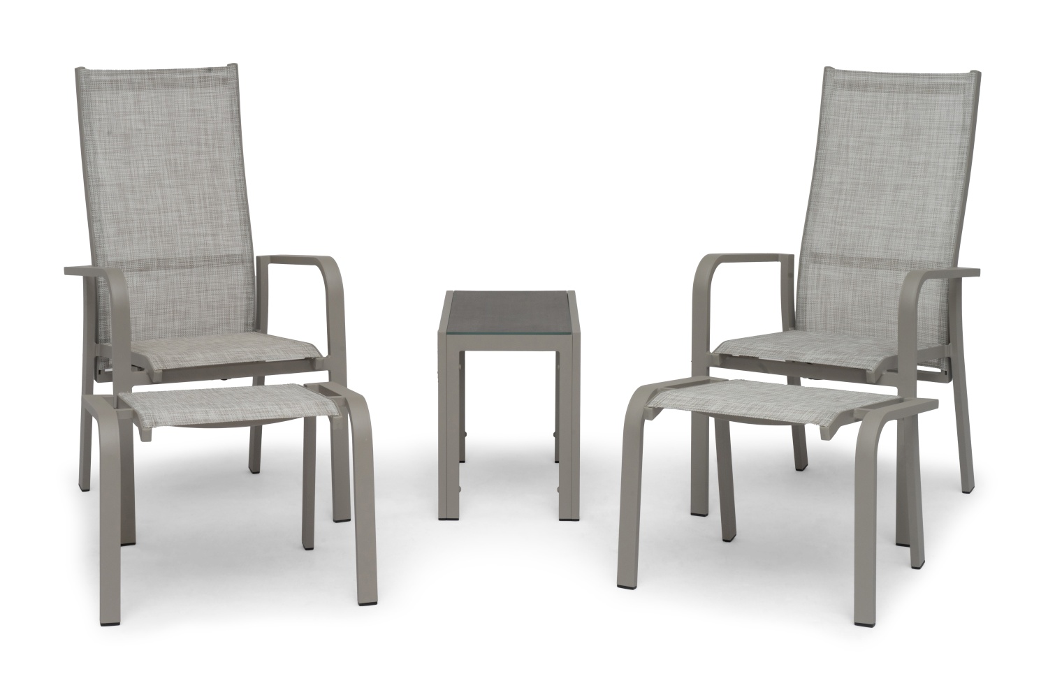 Hånger Beistelltisch 60x35x47 cm Alu sand mit keramischer Tischplatte