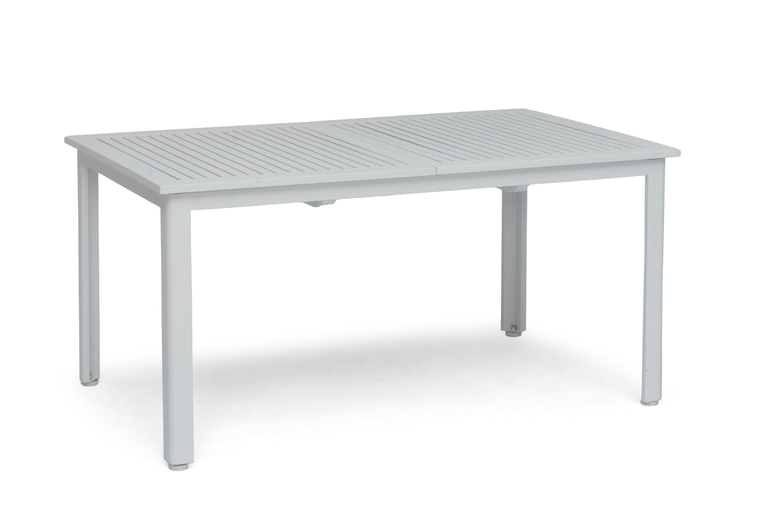 Nydala Garten-Ausziehtisch 90x150/200 cm Aluminium weiß mit Butterfly-Auszug