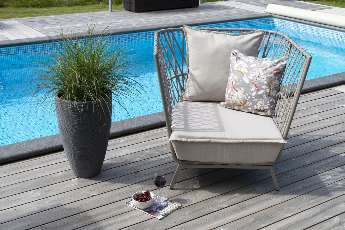 Jet Set Loungesessel Alu/Geflecht inkl. Kissen