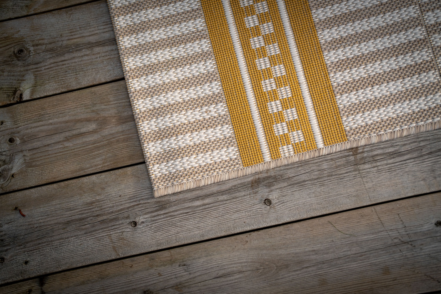 Outdoorteppich Rory beige-weiß-gelb, verschiedene Größen