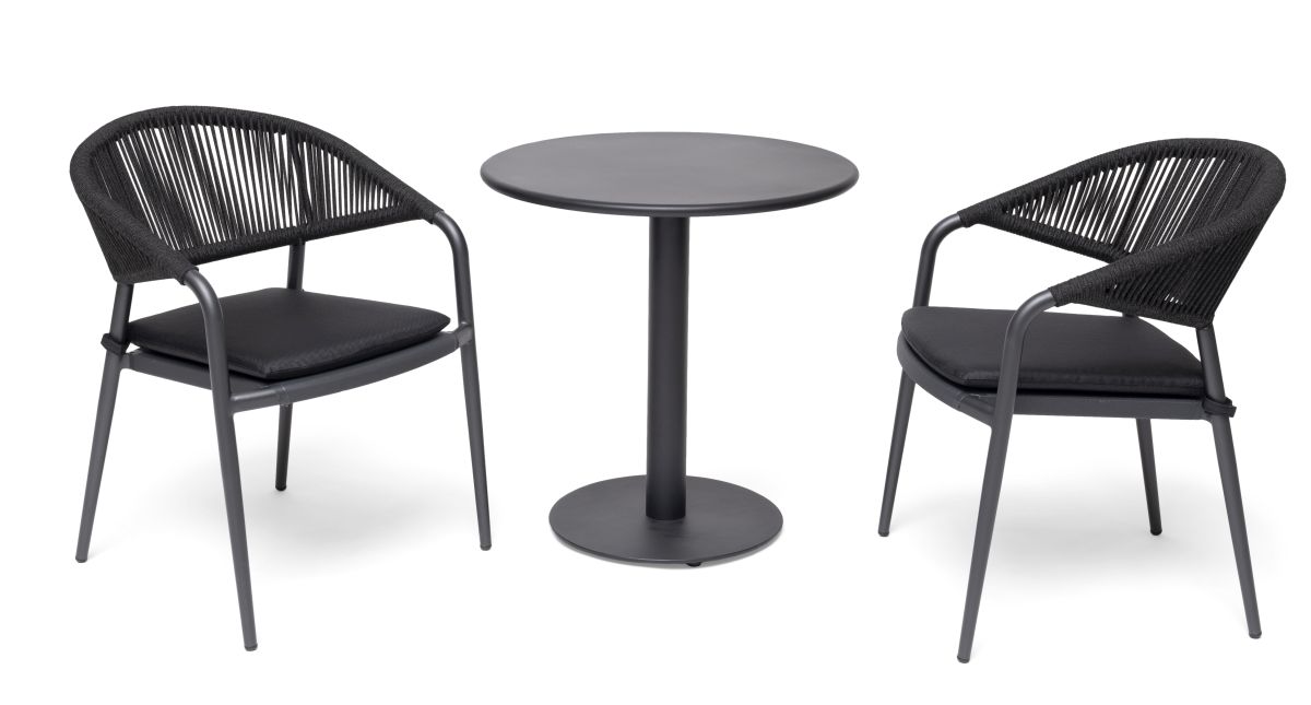 Näsby Bistrotisch Metall schwarz Ø 70 cm von Hillerstorp