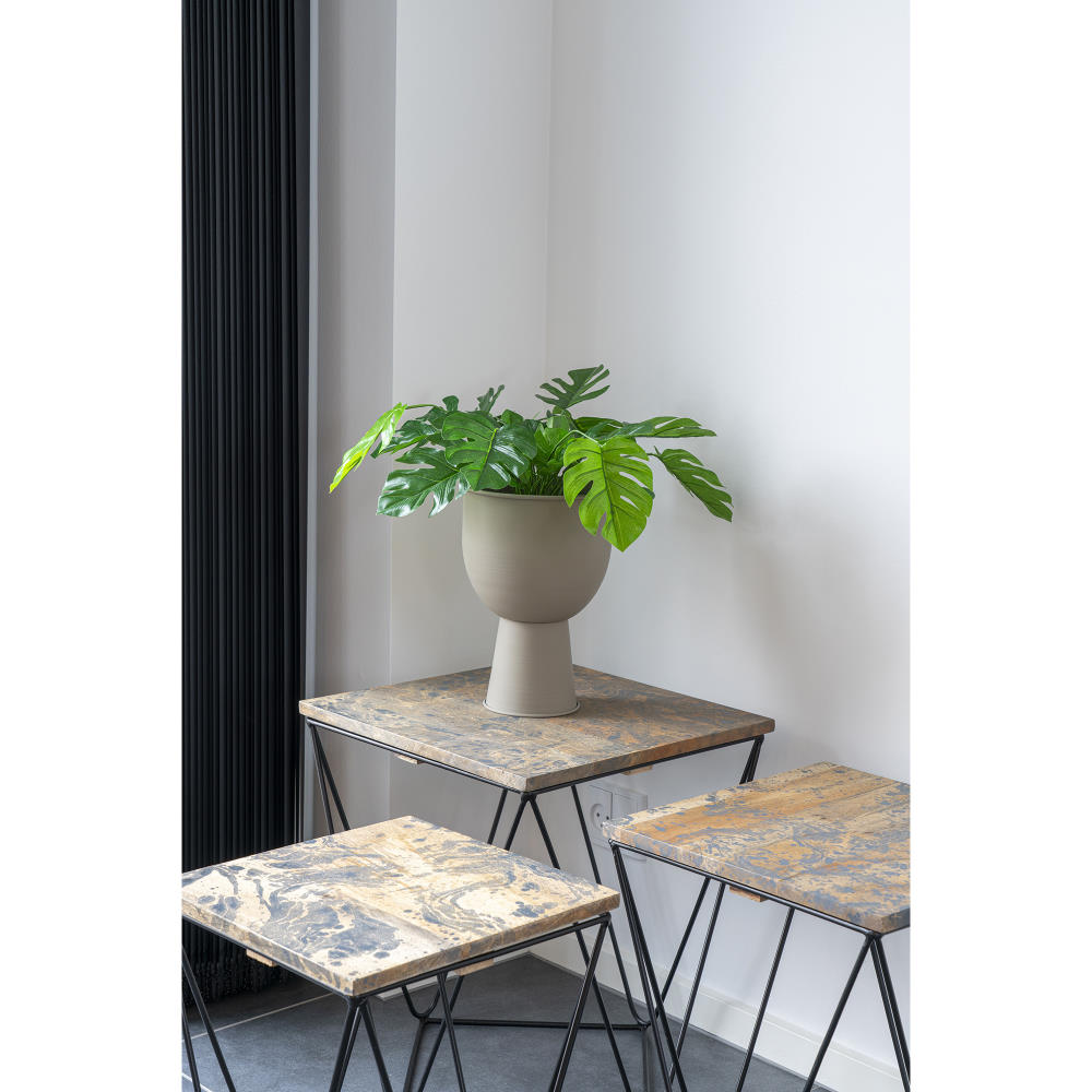 Blumentopf Amalfi, beige-grau