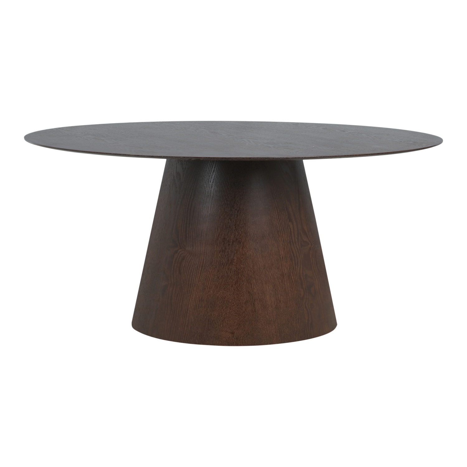 Bolton Esstisch oval 160x90x76 cm Walnuss-Furnier dunkelbraun