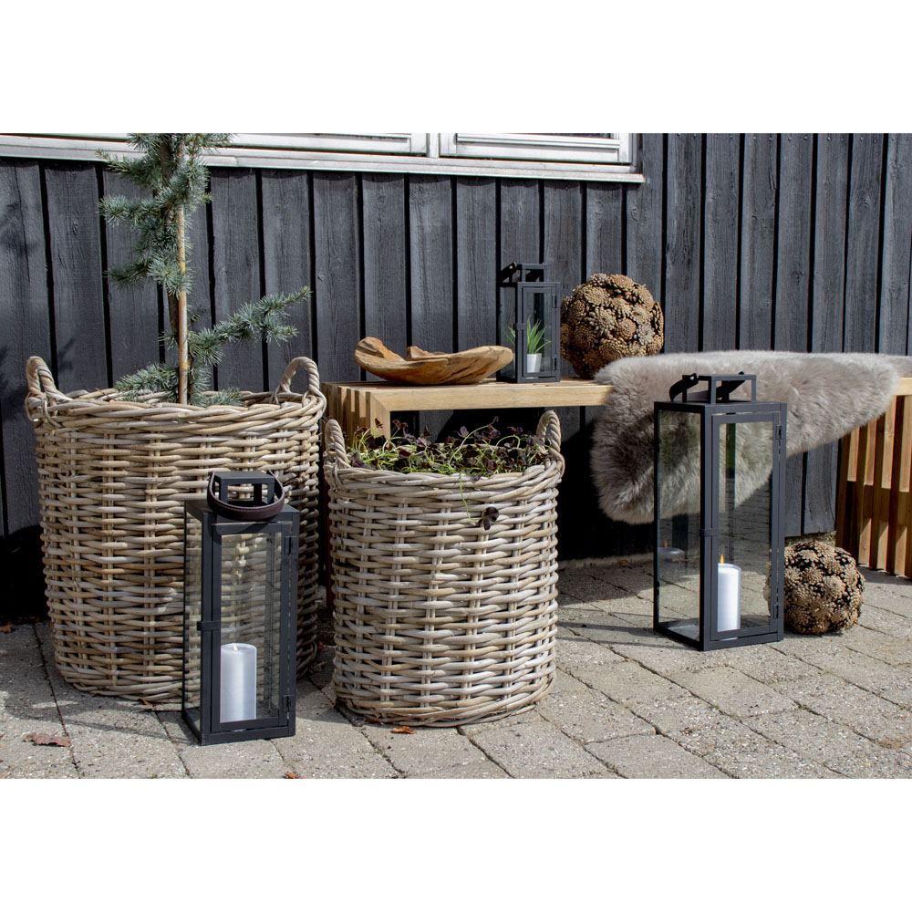 Indo Naturkörbe 2er Set, Kubu-Rattan