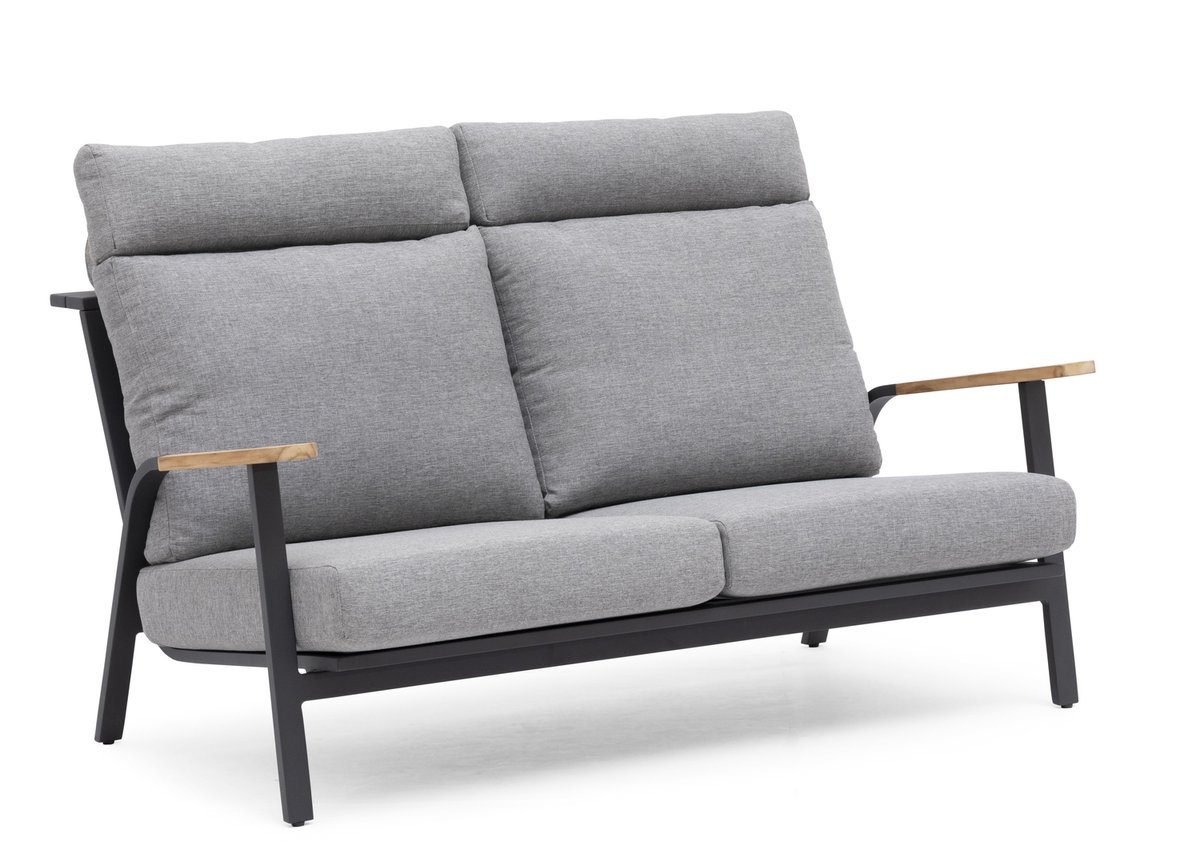Kungshult 2-Sitzer Loungesofa Alu charcoal inkl. Polster