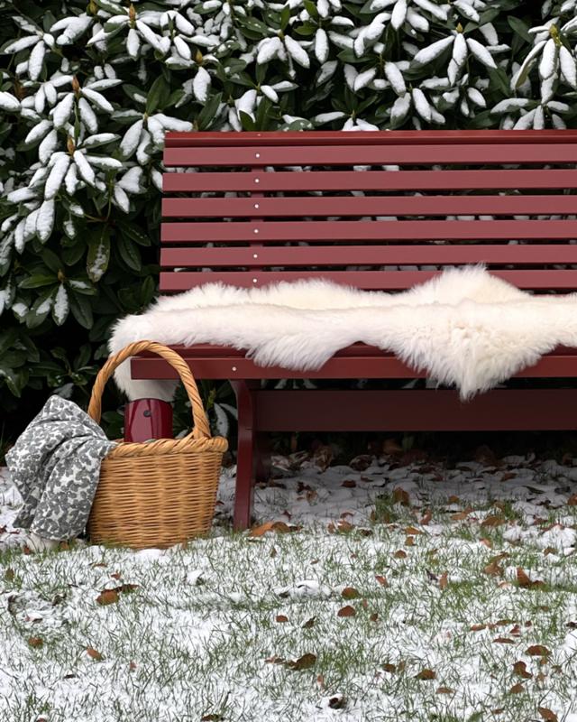 Lund Gartenbank 139x77x87 cm, FSC-Kiefernholz oxidrot