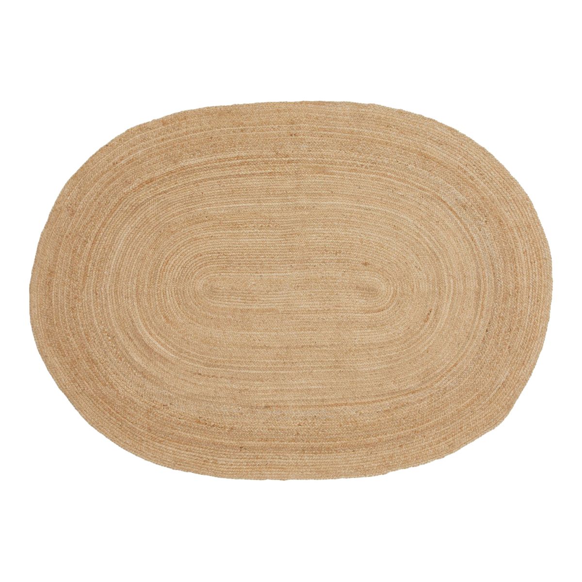 Bombay Jute-Teppich oval, natürliche Jute