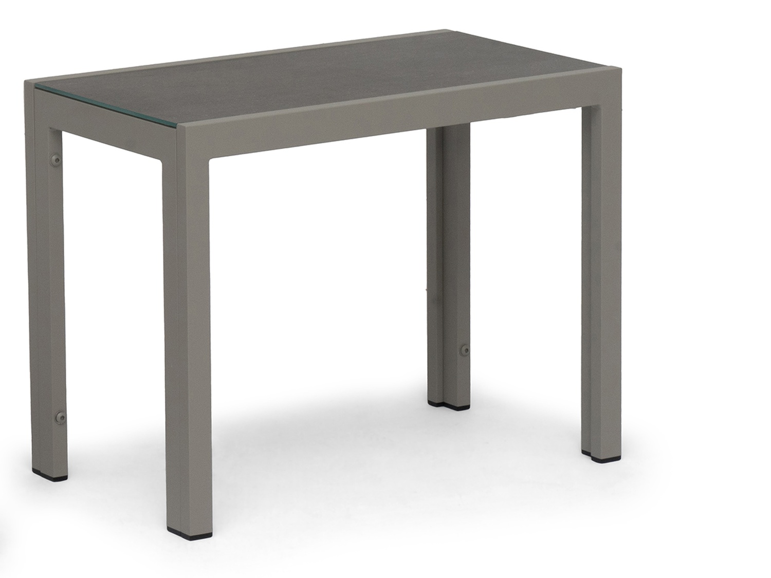 Hånger Beistelltisch 60x35x47 cm Alu sand mit keramischer Tischplatte