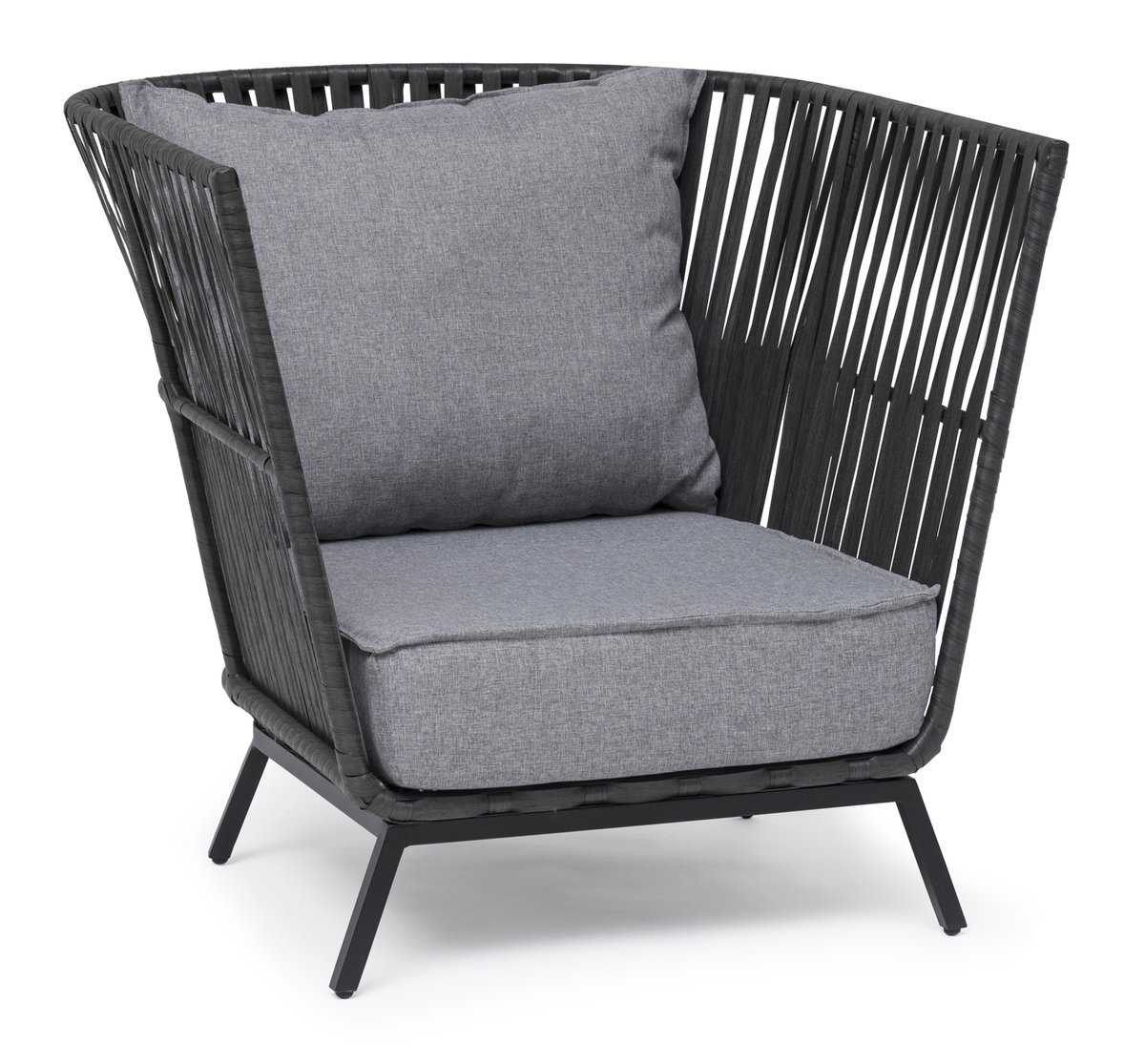 Jet Set Loungesessel Alu/Geflecht inkl. Kissen