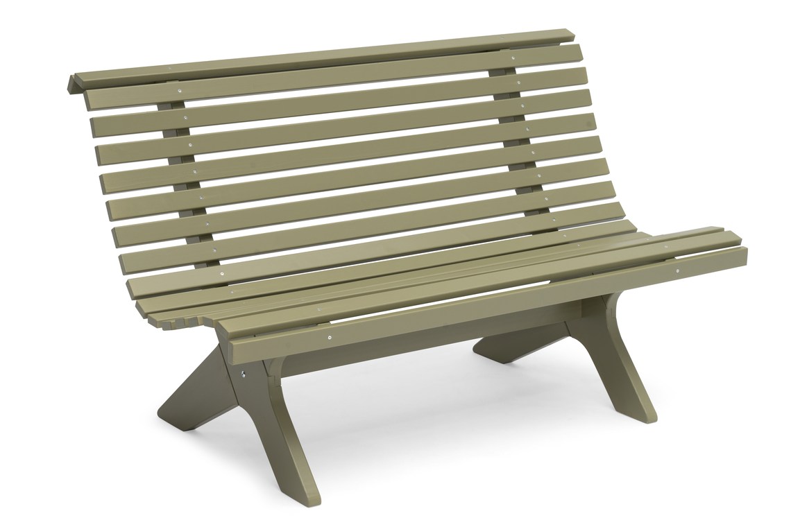 Lund Gartenbank 139x77x87 cm, FSC-Kiefernholz antikgrün