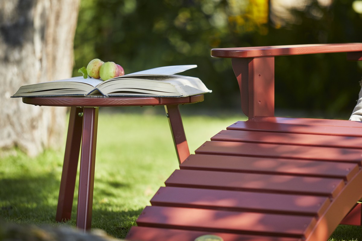 Tennessee Beistelltisch rund Ø 50 cm, Kiefernholz rot
