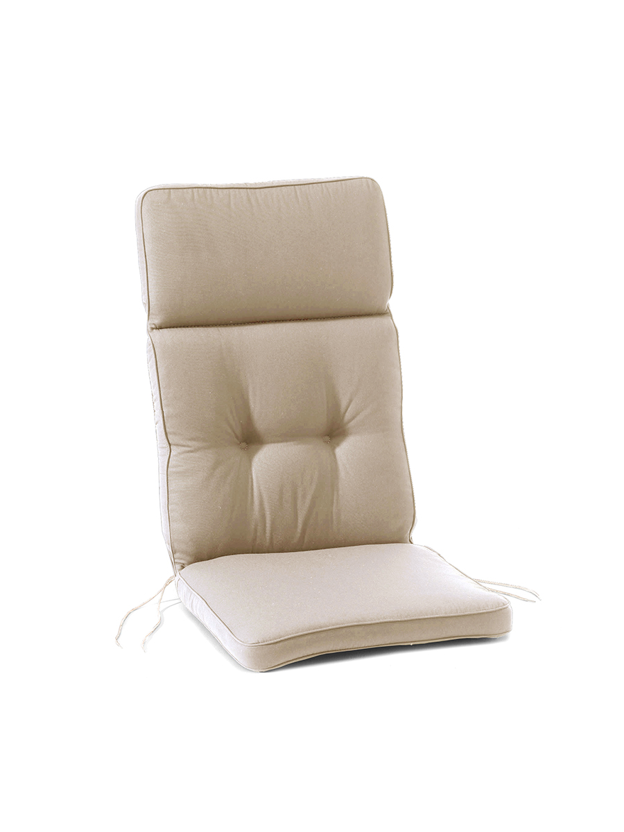 Milano 98 Hochlehnerauflage 50x117x8 cm kastengenäht, Panama beige