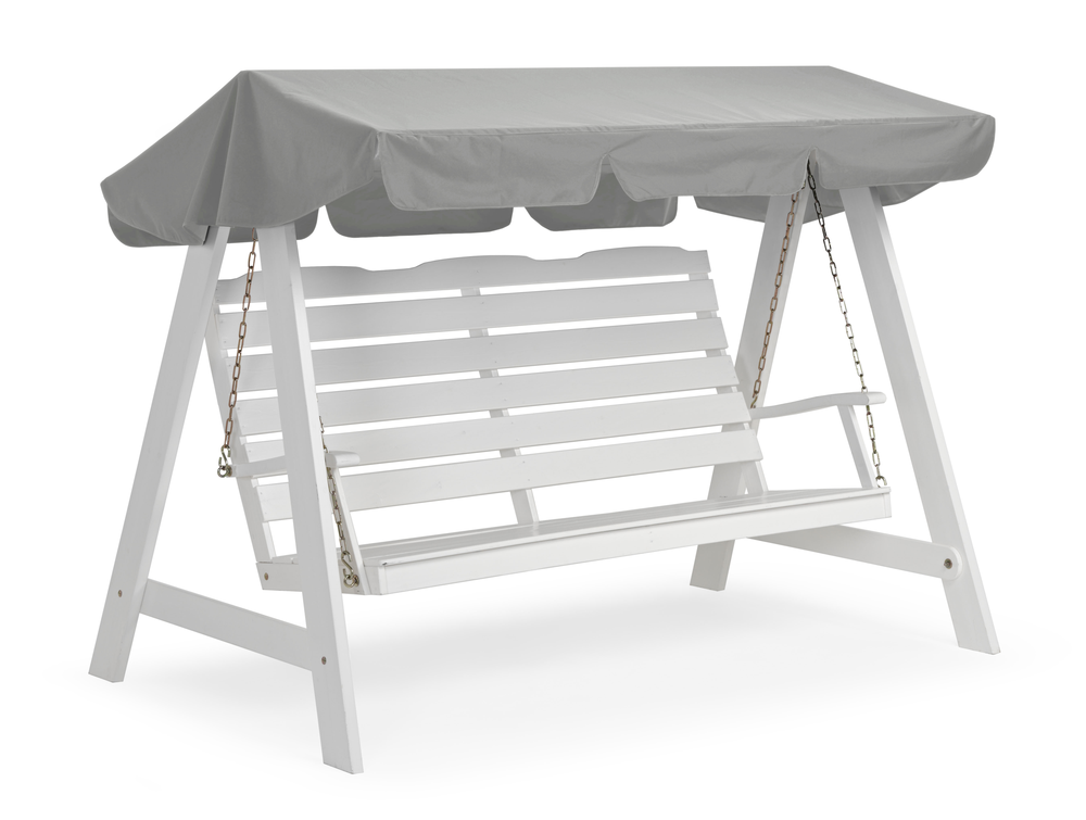 Dach für Hollywoodschaukel, Himmel / Sonnendach 191 x 132 cm grau, Polyester