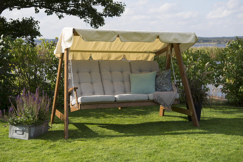 Dach für Hollywoodschaukel, Himmel / Sonnendach 191 x 132 cm beige, Polyester